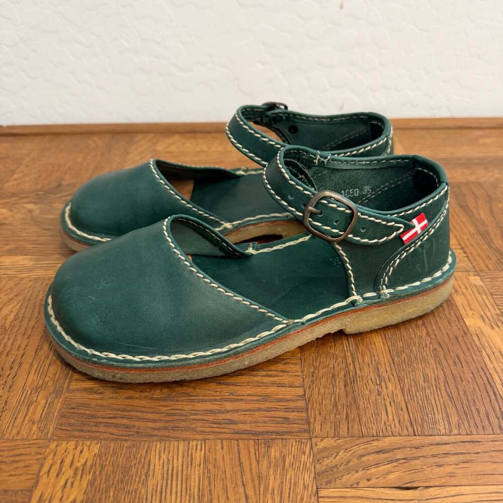 Duckfeet Mols Mary Jane Leather Shoes in Turquoise - Picture 4 of 10